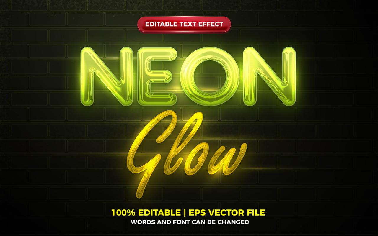 Neon Glow Effect on Text and Objects
