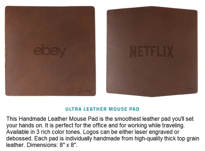 Selling Leather Mouse Pads to the Home Office Market